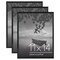 Americanflat Snap-In Picture Frame in Black - Set of 3 - Poster Frame with Slimline Molding, Plexiglass Cover, and Hanging Hardware - Black
